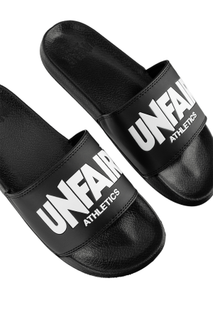 Unfair Classic Label Slides Black